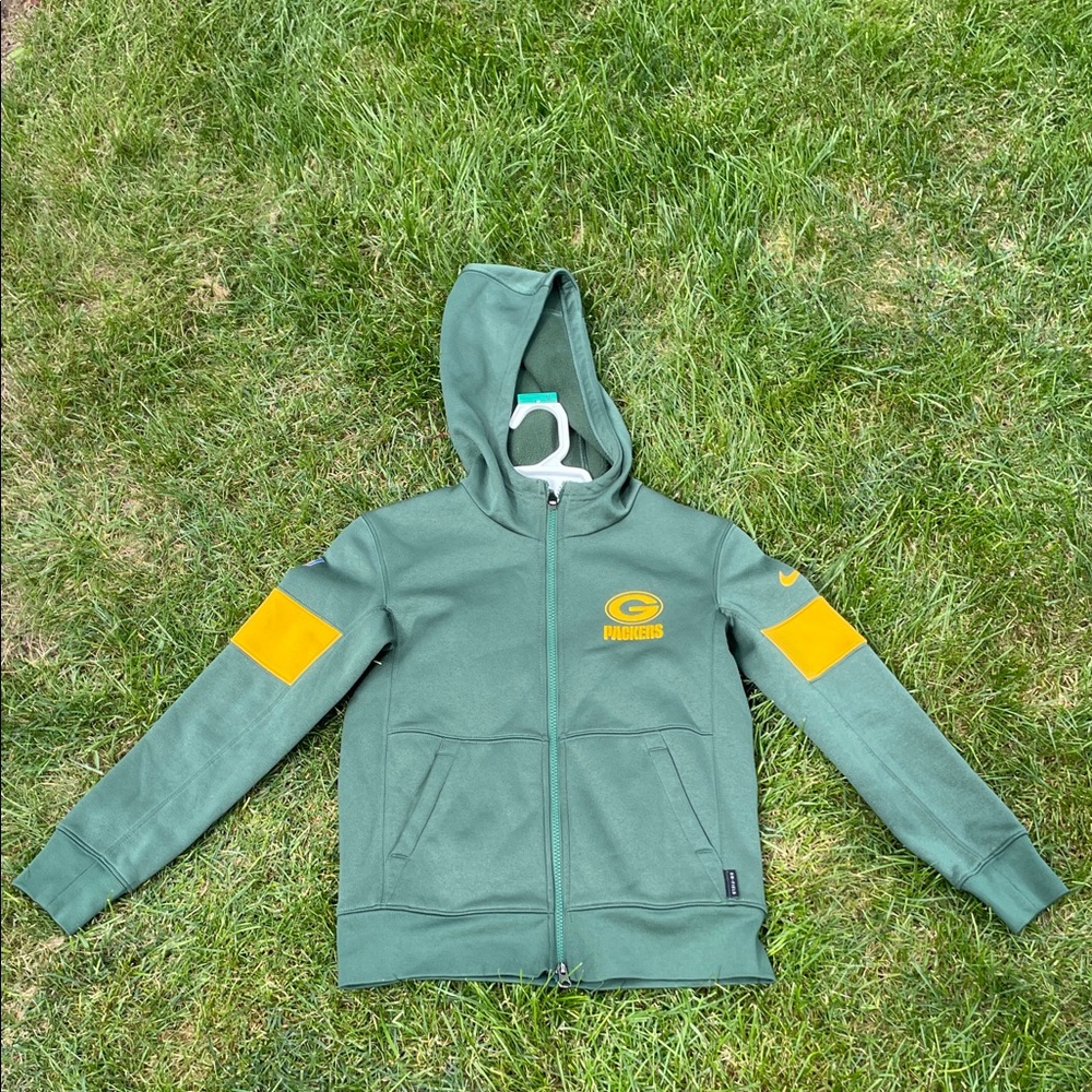Nike Kids Hoodie - Green and Gold